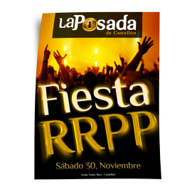 Cartel fiesta RRPP